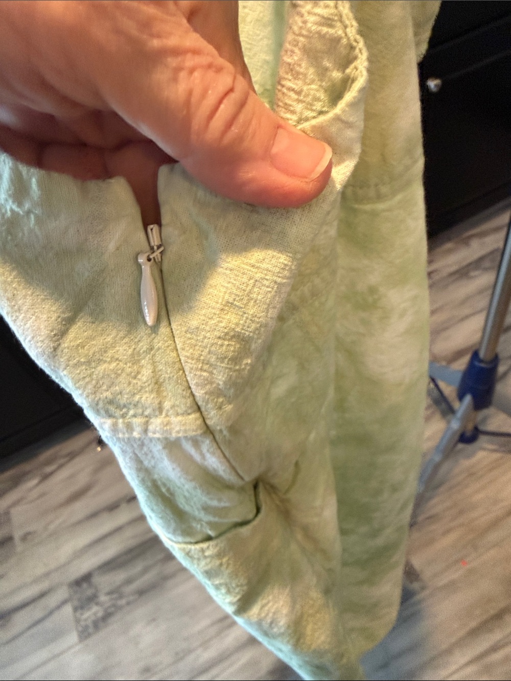 Free People Light Green Tie-Dye Wide Leg Jumpsuit - Picture 4 of 7